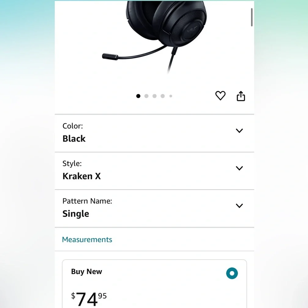 New in box Razer Kraken x gaming headseat